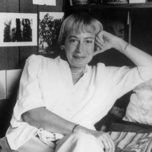 Black and white photo of Ursula K. Le Guin